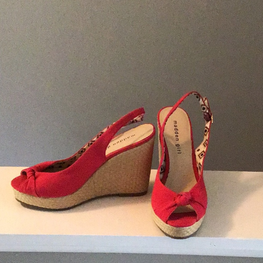 Red Slingback Wedge Sandler’s